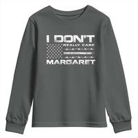 I Don't Really Care Margaret VP Jd Vance Youth Sweatshirt American Flag