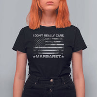 I Don't Really Care Margaret Jd Vance T Shirt For Women VP USA Flag