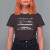 I Don't Really Care Margaret Jd Vance T Shirt For Women VP USA Flag