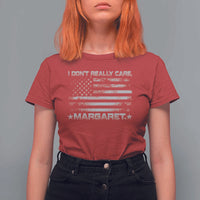 I Don't Really Care Margaret Jd Vance T Shirt For Women VP USA Flag