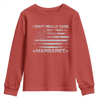 I Don't Really Care Margaret Jd Vance Youth Sweatshirt VP USA Flag