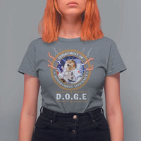 DOGE Department of Government Efficiency T Shirt For Women Crypto Meme