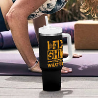 Funny Dad Grandpa Tumbler With Handle I Fix Shit Thats What I Do