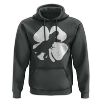Dinosaur St Patricks Day Shamrock Hoodie Silhouette Boys Toddler Kids