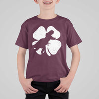 Dinosaur St Patricks Day Shamrock T Shirt For Kid Silhouette Boys Toddler Kids
