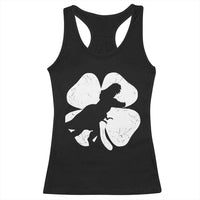 Dinosaur St Patricks Day Shamrock Racerback Tank Top Silhouette Boys Toddler Kids