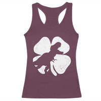 Dinosaur St Patricks Day Shamrock Racerback Tank Top Silhouette Boys Toddler Kids