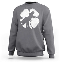 Dinosaur St Patricks Day Shamrock Sweatshirt Silhouette Boys Toddler Kids