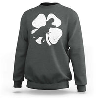 Dinosaur St Patricks Day Shamrock Sweatshirt Silhouette Boys Toddler Kids