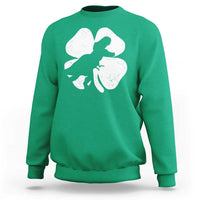 Dinosaur St Patricks Day Shamrock Sweatshirt Silhouette Boys Toddler Kids