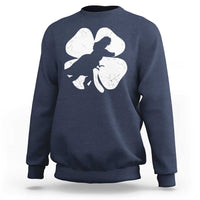 Dinosaur St Patricks Day Shamrock Sweatshirt Silhouette Boys Toddler Kids