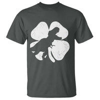 Dinosaur St Patricks Day Shamrock T Shirt Silhouette Boys Toddler Kids