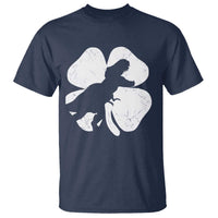 Dinosaur St Patricks Day Shamrock T Shirt Silhouette Boys Toddler Kids