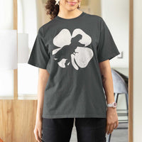 Dinosaur St Patricks Day Shamrock T Shirt For Women Silhouette Boys Toddler Kids