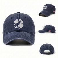 Dinosaur St Patricks Day Shamrock Washed Cotton Baseball Cap Silhouette Boys Toddler Kids
