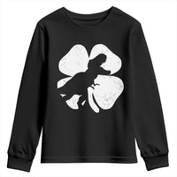 Dinosaur St Patricks Day Shamrock Youth Sweatshirt Silhouette Boys Toddler Kids