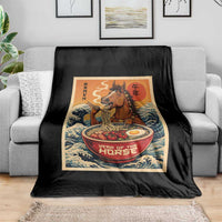 Zodiac Lunar New Year Of The Horse 2026 Throw Blanket Ramen Lovers