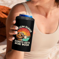 A Clean Beaver Always Gets More Wood 4 in 1 Can Cooler Tumbler Funny Adult Crude Joke - Wonder Print Shop