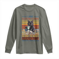 Selected Cat Humor Long Sleeve Shirt Funny I Have Selective Hearing You Werent Vintage - Wonder Print Shop