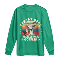 Throat Goat Long Sleeve Shirt Funny Dirty Humor Embarrassment Vintage - Wonder Print Shop