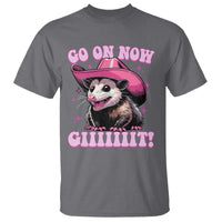 Cowboy Opossum Go On Now Git T Shirt Funny Possum Pink Cowgirl Hat Western Wild West - Wonder Print Shop