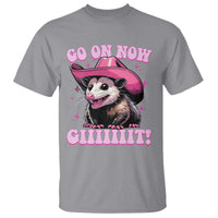 Cowboy Opossum Go On Now Git T Shirt Funny Possum Pink Cowgirl Hat Western Wild West - Wonder Print Shop