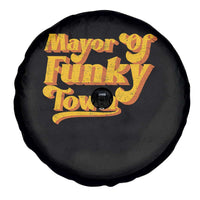 Retro Mayor of Funky Town Spare Tire Cover Funny Vintage 70s Disco Party