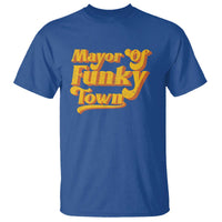 Retro Mayor of Funky Town T Shirt Funny Vintage 70s Disco Party