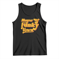 Retro Mayor of Funky Town Tank Top Funny Vintage 70s Disco Party