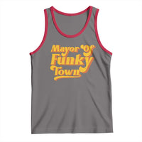 Retro Mayor of Funky Town Tank Top Funny Vintage 70s Disco Party