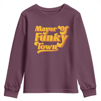Retro Mayor of Funky Town Youth Sweatshirt Funny Vintage 70s Disco Party