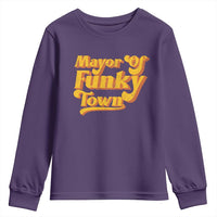 Retro Mayor of Funky Town Youth Sweatshirt Funny Vintage 70s Disco Party