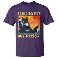 Funny Humor Saying Cat T Shirt I Like To Pet My Pussy Naughty Vintage - Wonder Print Shop