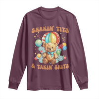 Shakin' Tits and Takin' Shits Long Sleeve Shirt Naughty Funny Inappropriate - Wonder Print Shop