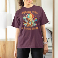 Shakin' Tits and Takin' Shits T Shirt For Women Naughty Funny Inappropriate - Wonder Print Shop