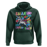 Shakin' Tits and Takin' Shits Hoodie Naughty Funny Unhinged Unicorn - Wonder Print Shop