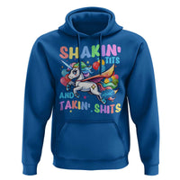 Shakin' Tits and Takin' Shits Hoodie Naughty Funny Unhinged Unicorn - Wonder Print Shop