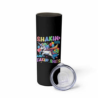 Shakin' Tits and Takin' Shits Skinny Tumbler Naughty Funny Unhinged Unicorn - Wonder Print Shop