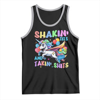 Shakin' Tits and Takin' Shits Tank Top Naughty Funny Unhinged Unicorn - Wonder Print Shop