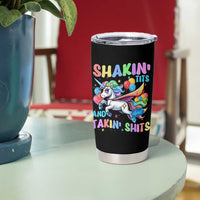 Shakin' Tits and Takin' Shits Tumbler Cup Naughty Funny Unhinged Unicorn - Wonder Print Shop