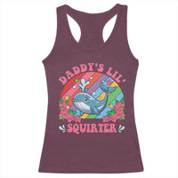 Funny Daddy's Lil Squirter Inappropriate Embarrassing Racerback Tank Top - Wonder Print Shop