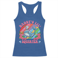 Funny Daddy's Lil Squirter Inappropriate Embarrassing Racerback Tank Top - Wonder Print Shop
