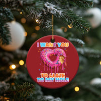 Funny Offensive Embarrassing Christmas Ornament I Want You to Glaze My Hole Adult Humor Donut - Wonder Print Shop