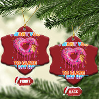 Funny Offensive Embarrassing Christmas Ornament I Want You to Glaze My Hole Adult Humor Donut - Wonder Print Shop