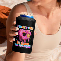 Funny Offensive Embarrassing 4 in 1 Can Cooler Tumbler I Want You to Glaze My Hole Adult Humor Donut - Wonder Print Shop