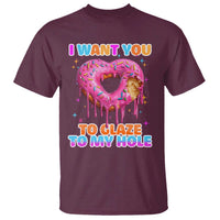 Funny Offensive Embarrassing T Shirt I Want You to Glaze My Hole Adult Humor Donut - Wonder Print Shop