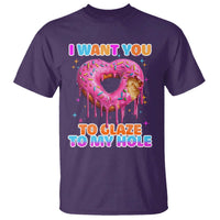 Funny Offensive Embarrassing T Shirt I Want You to Glaze My Hole Adult Humor Donut - Wonder Print Shop