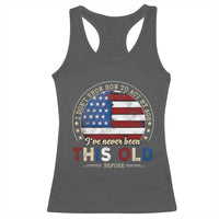 Dont Know How To Act My Age Racerback Tank Top Vintage Funny Old Man Saying American Flag - Wonder Print Shop