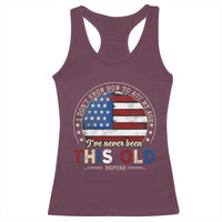 Dont Know How To Act My Age Racerback Tank Top Vintage Funny Old Man Saying American Flag - Wonder Print Shop