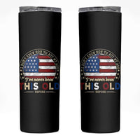Dont Know How To Act My Age Skinny Tumbler Vintage Funny Old Man Saying American Flag - Wonder Print Shop